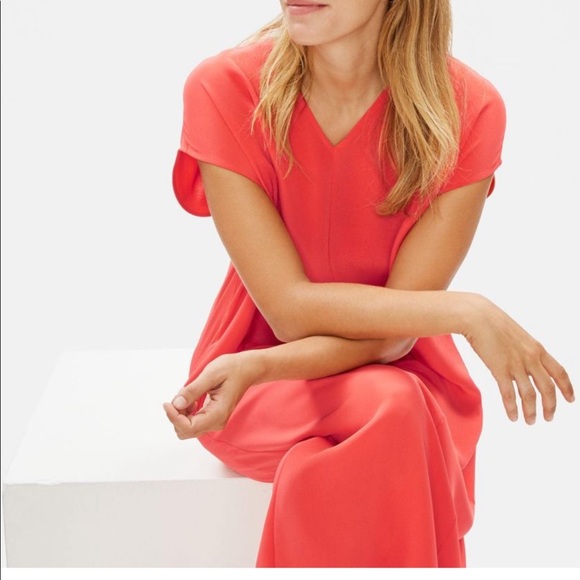 ISO🥰 Eileen Fisher Limited Edition Double Crepe Column Dress - Picture 3 of 5